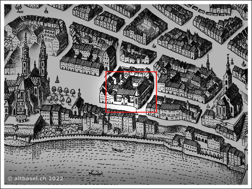 das ehemalige augustinerkloster auf einem stich um 1640